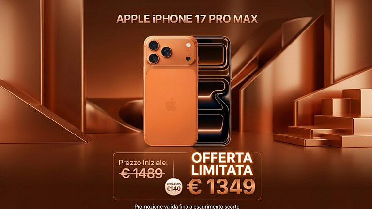 iPhone 17 Pro Max al prezzo più basso di sempre su Amazon
