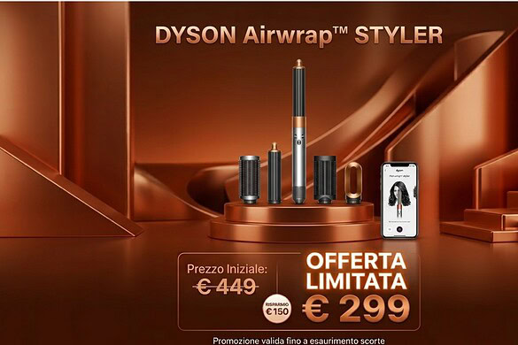 Dyson Airwrap in offerta su Amazon a 299 euro: styling top a meno