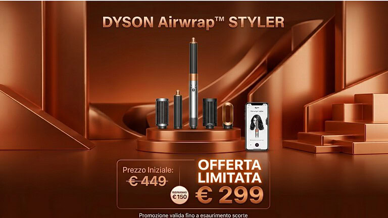 Dyson Airwrap in offerta su Amazon a 299 euro: styling top a meno