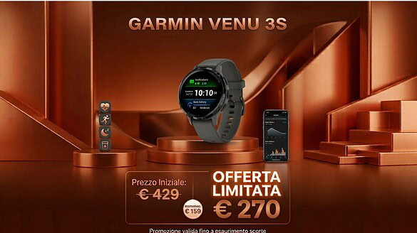 Garmin Venu 3S in offerta a 270€ su Amazon: sconto di 160 euro