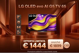 LG OLED65G56LS al minimo storico su Amazon: sconto di quasi 500 euro