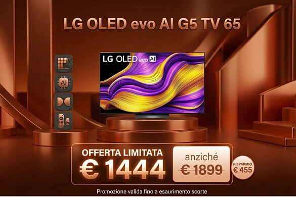 LG OLED65G56LS al minimo storico su Amazon: sconto di quasi 500 euro