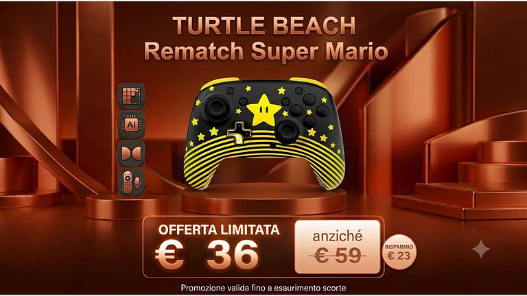 Controller Super Mario Turtle Beach in sconto del 40% su Amazon