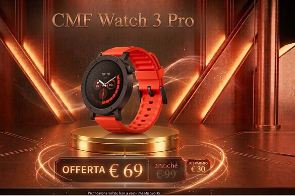 CMF Watch 3 Pro a 69 euro: GPS dual-band e ChatGPT al polso