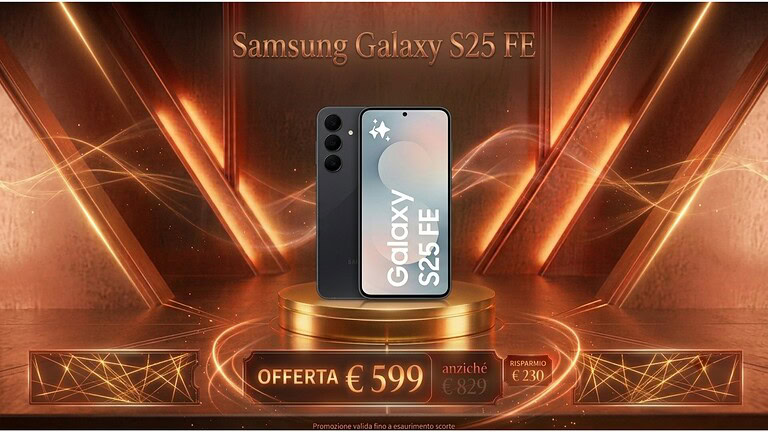 Samsung Galaxy S25 FE in offerta a 599 euro su Amazon
