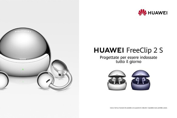 Huawei FreeClip 2 S ufficiali a 229 euro con Airy C-bridge e chip AI