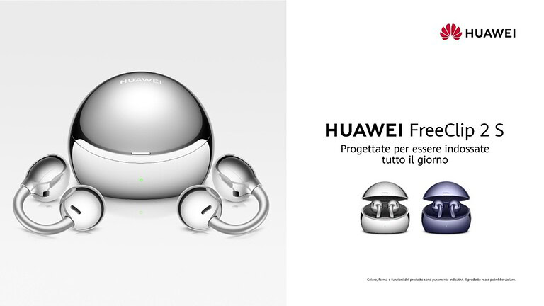 Huawei FreeClip 2 S ufficiali a 229 euro con Airy C-bridge e chip AI