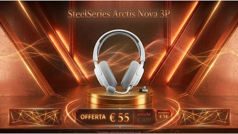 SteelSeries Arctis Nova 3P al minimo storico: sconto del 49%