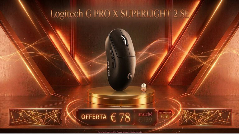 Logitech G PRO X SUPERLIGHT 2 SE in sconto del 40% su Amazon