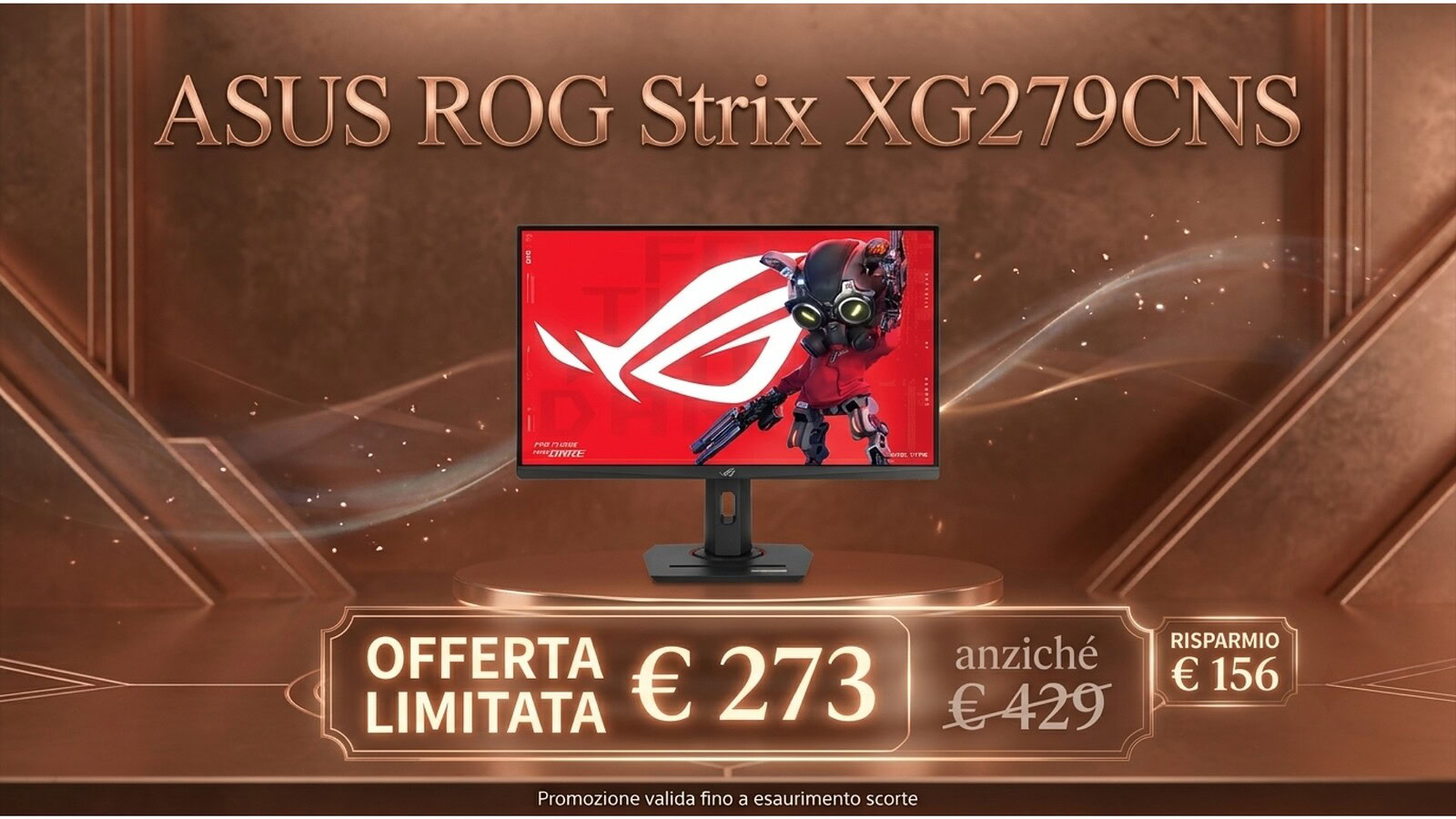 ASUS ROG Strix XG279CNS: 380 Hz in offerta a 273 euro