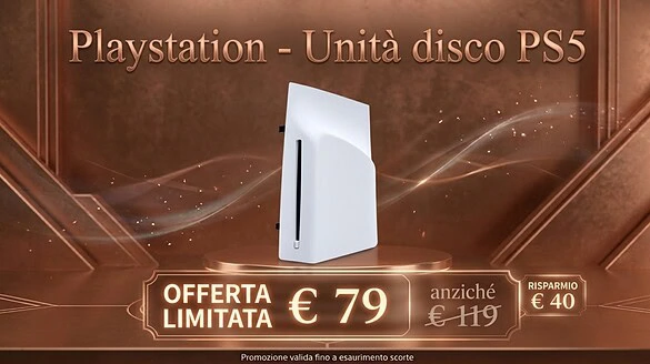 Unità disco PS5 al minimo storico su Amazon a 79,90 euro