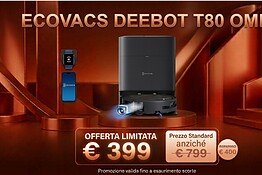 Ecovacs T80 Black in offerta su Amazon a 399 euro: robot aspira e lava