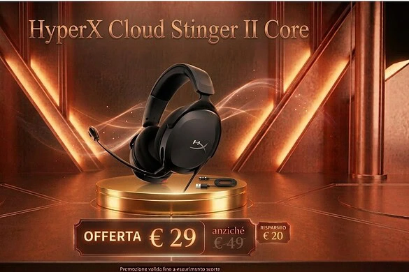 HyperX Cloud Stinger II Core in offerta a 29,99 euro su Amazon