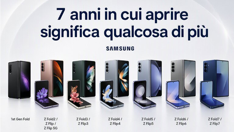 Samsung pieghevoli: 7 anni di leadership verso Galaxy Unpacked del 22 luglio