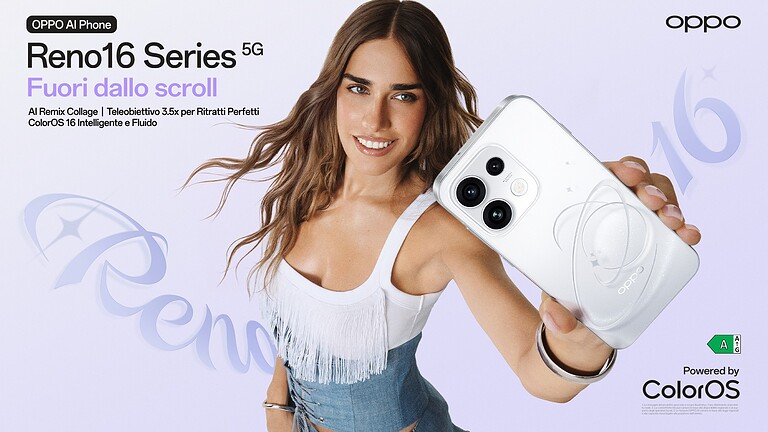 OPPO Reno16 Series ufficiale: Clara è la nuova Reno Ambassador