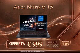 Acer Nitro V in offerta su Amazon a 999 euro con RTX 5050