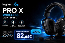 Logitech G PRO X Wireless LIGHTSPEED crolla del 66% su Amazon