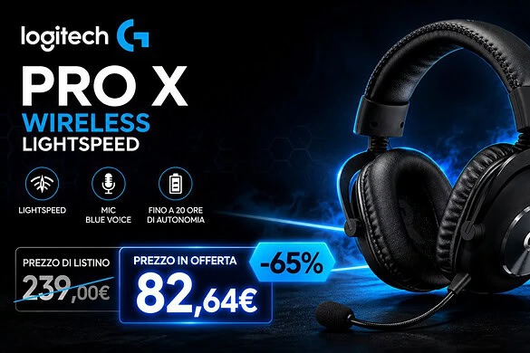 Logitech G PRO X Wireless LIGHTSPEED crolla del 66% su Amazon