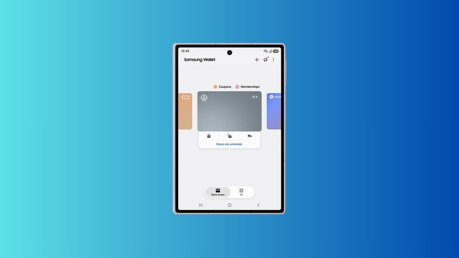 Samsung Wallet diventa la chiave delle Volkswagen elettriche