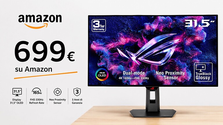 ASUS ROG Strix OLED 4K al minimo storico: 699 euro su Amazon