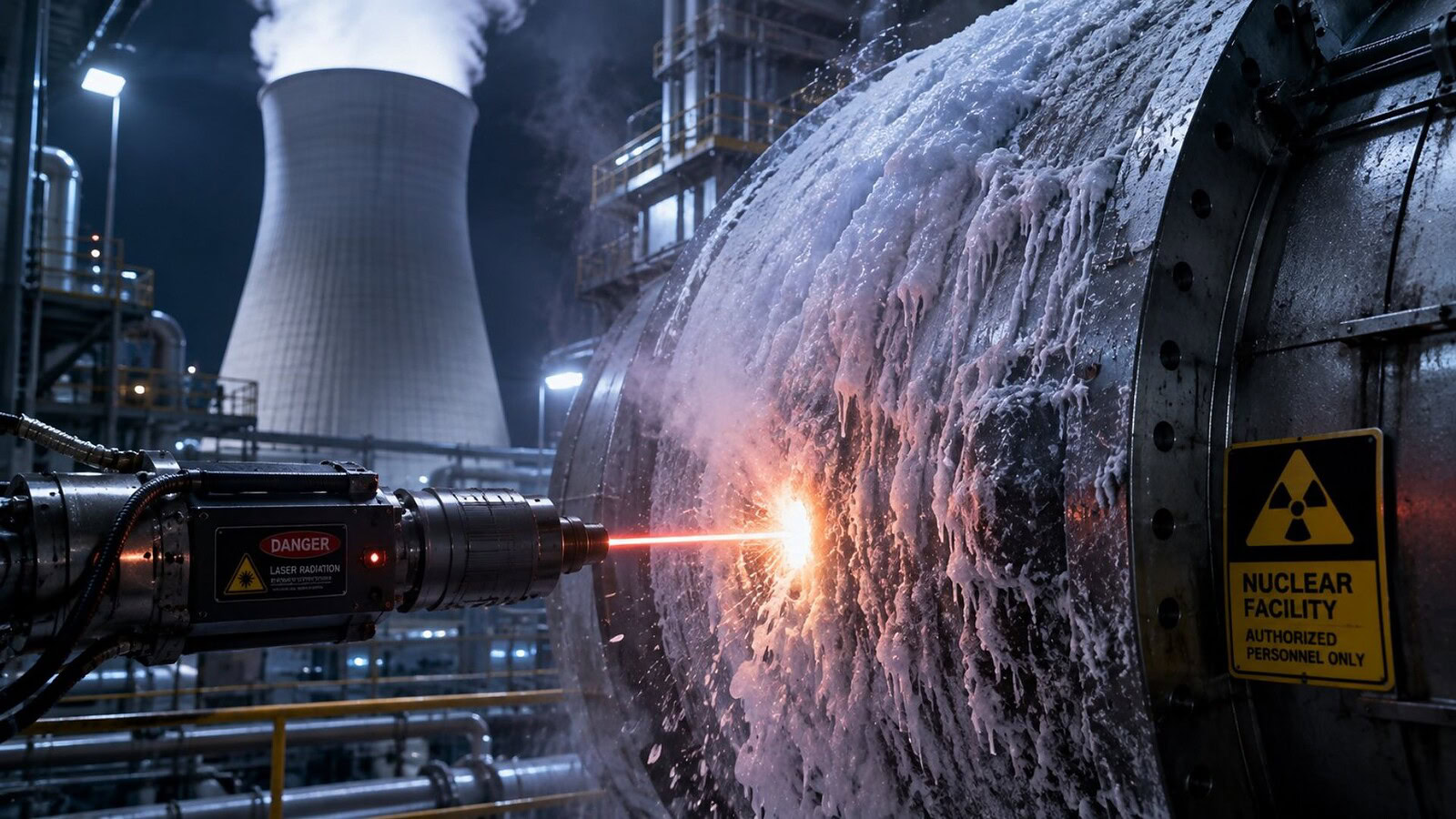 Laser scioglie il ghiaccio nelle centrali nucleari in minuti