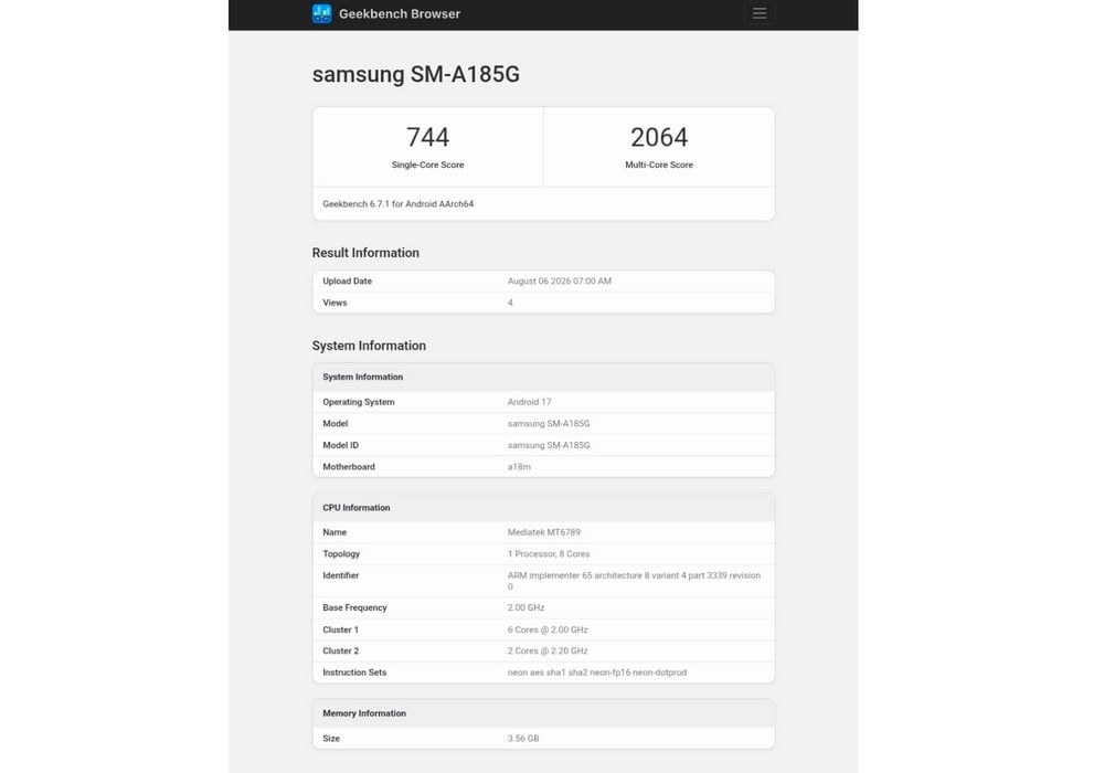 Galaxy A18 Samsung Galaxy A18