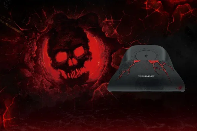 Gears of War E-Day Gears of War: E-Day, due controller Xbox celebrano il lancio