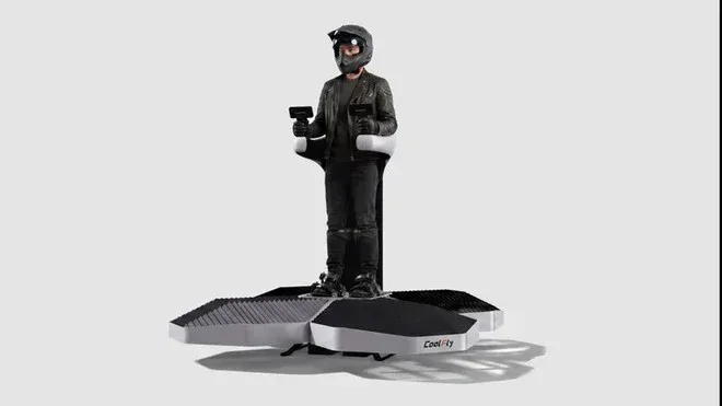 CoolFly Urban, lo skateboard volante elettrico con otto rotori