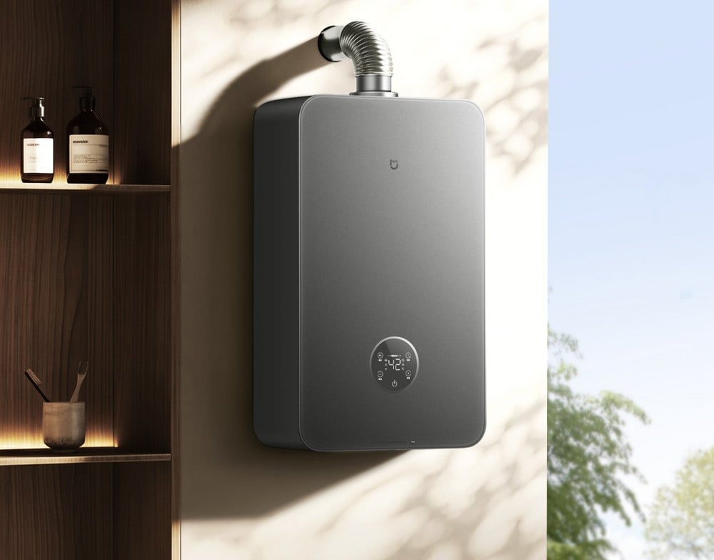 scaldabagno smart Xiaomi - dettaglio Xiaomi Smart Gas Water Heater Pro 16L: con lo scaldabagno addio tubo di scarico