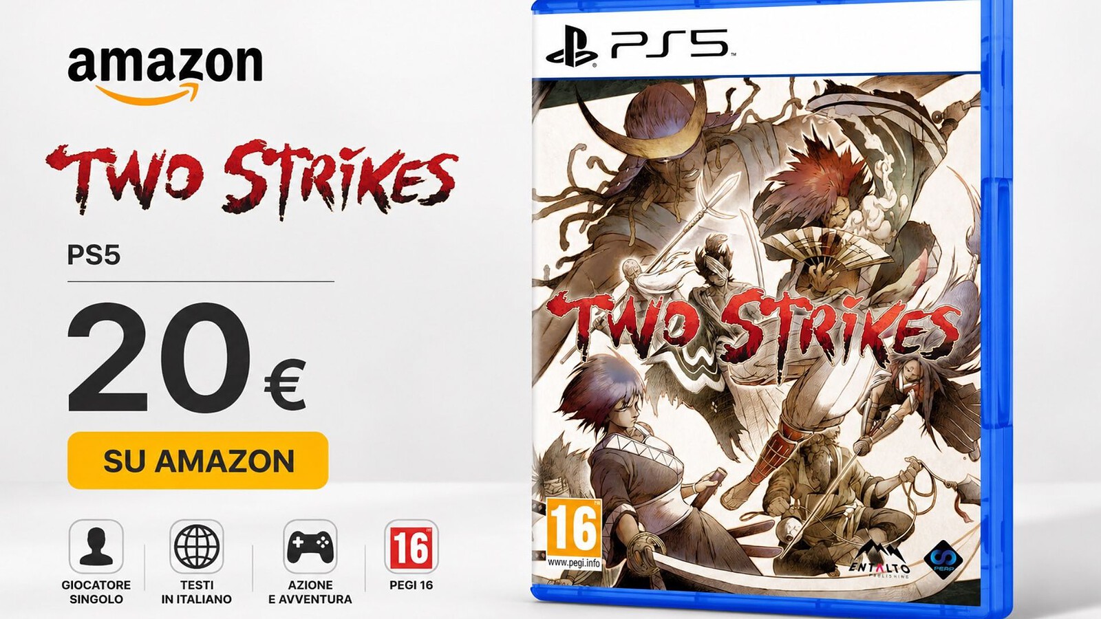 Two Strikes per PS5 al minimo storico: solo 20 euro su Amazon