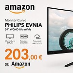Monitor Philips curvo 34 pollici a 203 euro: minimo storico Amazon