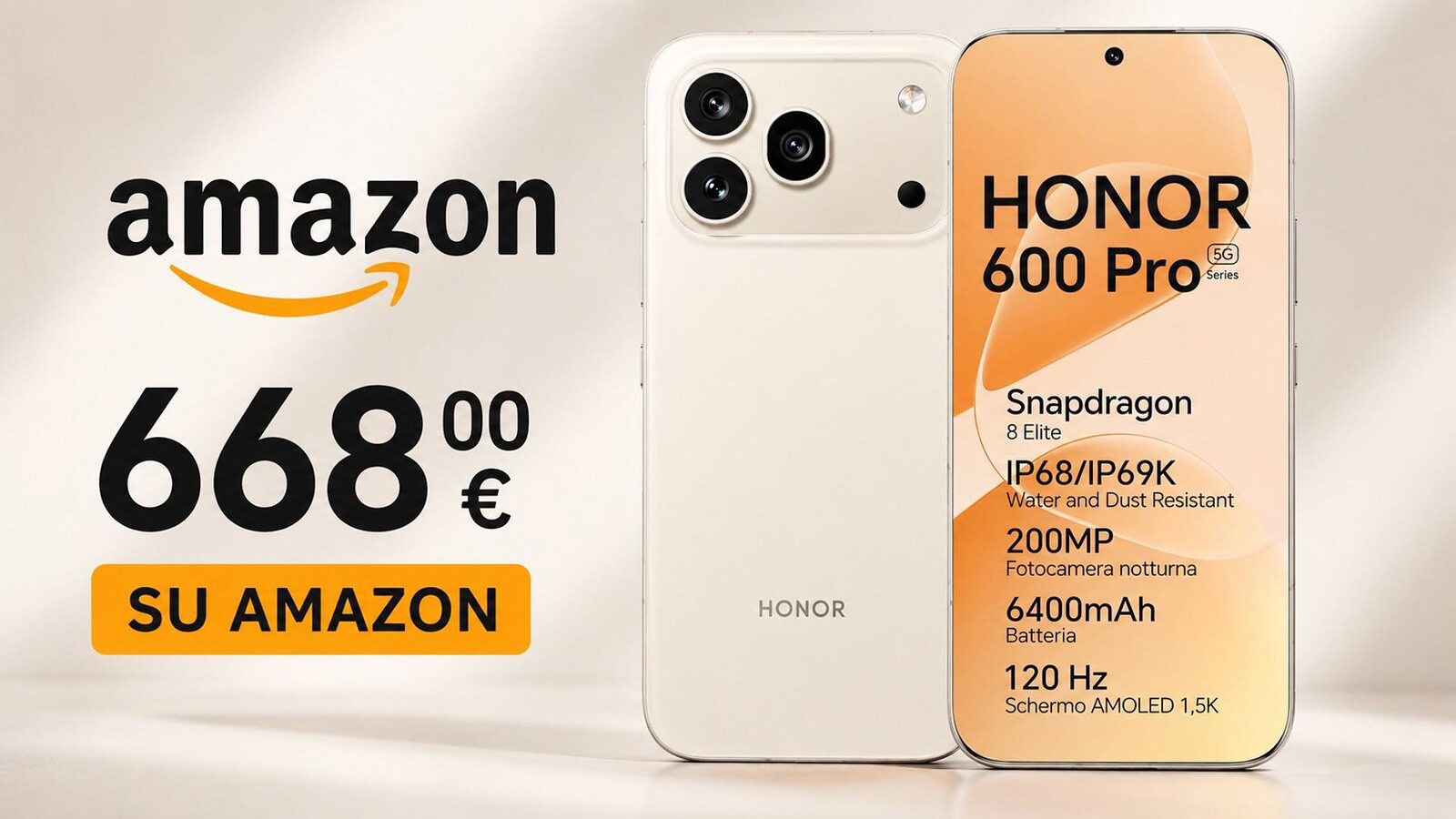 Honor 600 Pro al minimo storico su Amazon: 668 euro