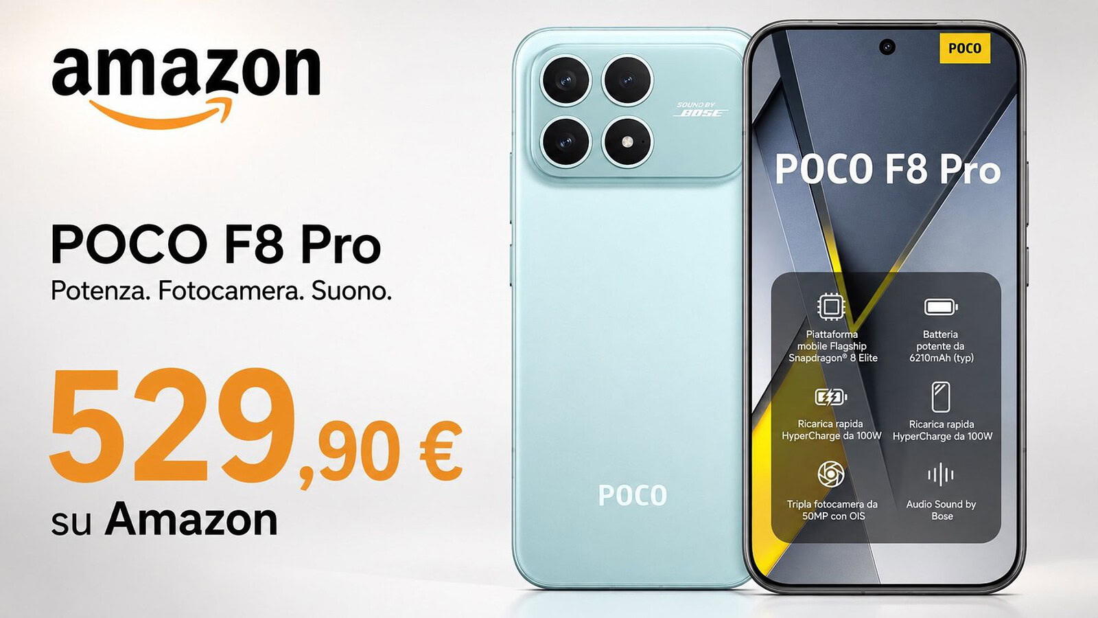 POCO F8 Pro al minimo storico su Amazon: 512 GB scontati