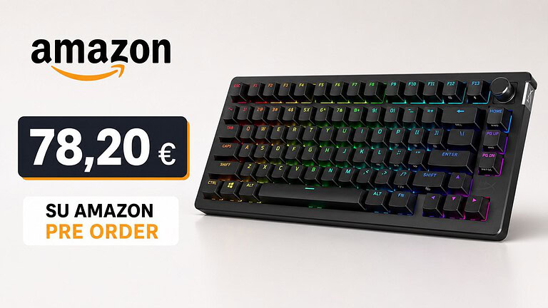Tastiera HyperX Alloy Rise 75 al minimo storico su Amazon a 78 euro