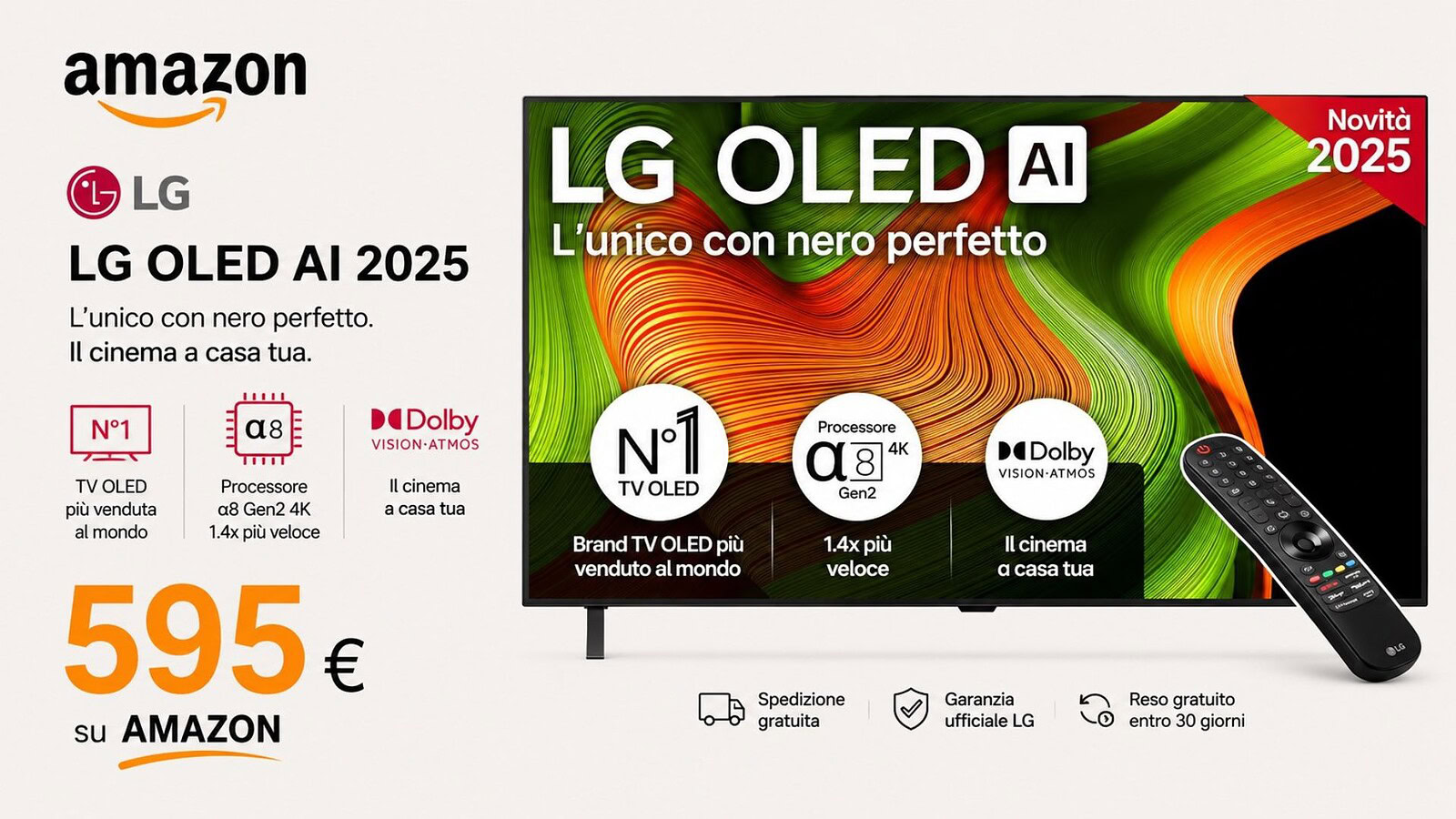 LG OLED 48 pollici Serie B5 al minimo storico su Amazon