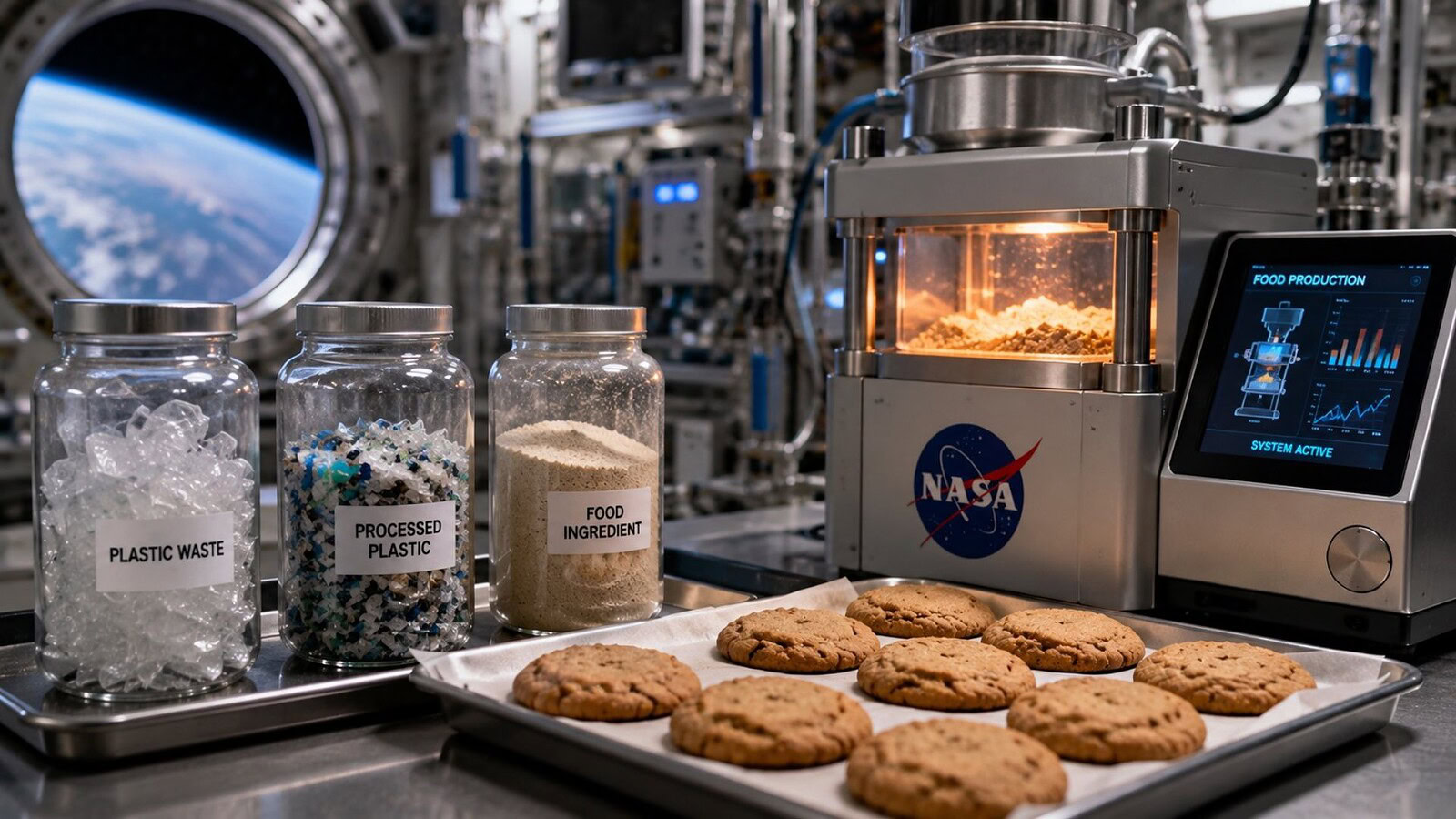 Biscotti dalla plastica: la NASA vuole generare cibo dai rifiuti