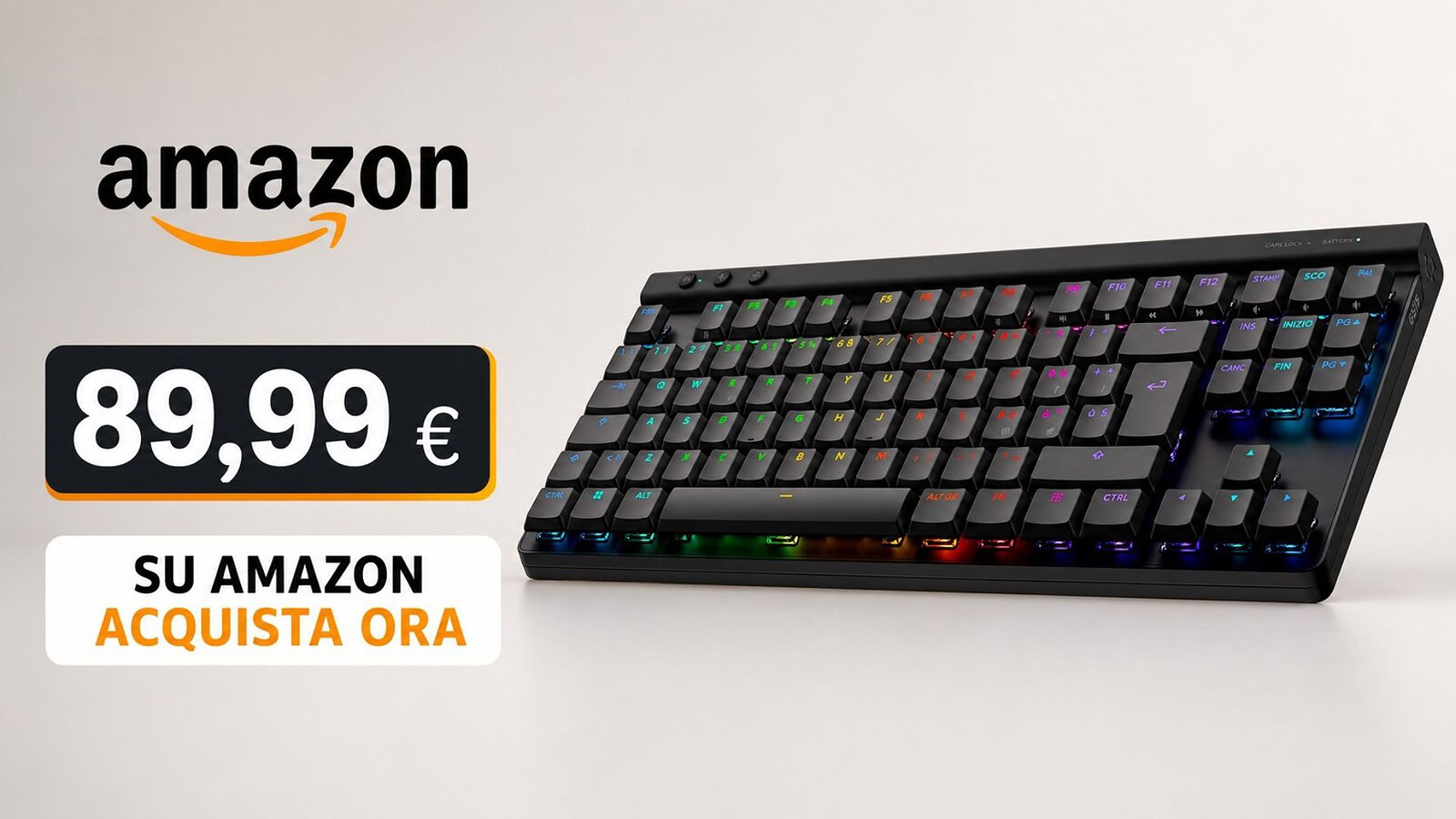 Logitech G G515 Lightspeed TKL in sconto del 31% su Amazon