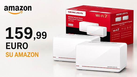 Mercusys Halo H37BE: il Wi-Fi 7 crolla al minimo storico