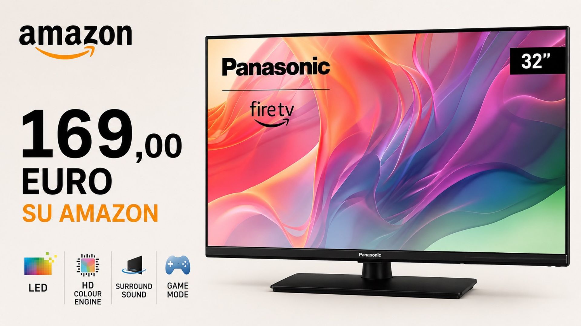 Panasonic TV-32S55AEZ crolla su Amazon: sconto del 44% Panasonic TV-32S55AEZ crolla su Amazon: sconto del 44%