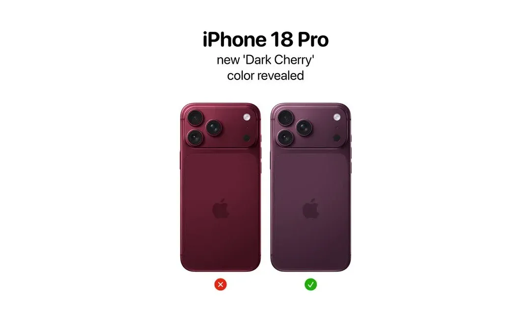 iPhone 18 Pro Dark iPhone 18 Pro, il colore Dark Cherry si mostra finalmente
