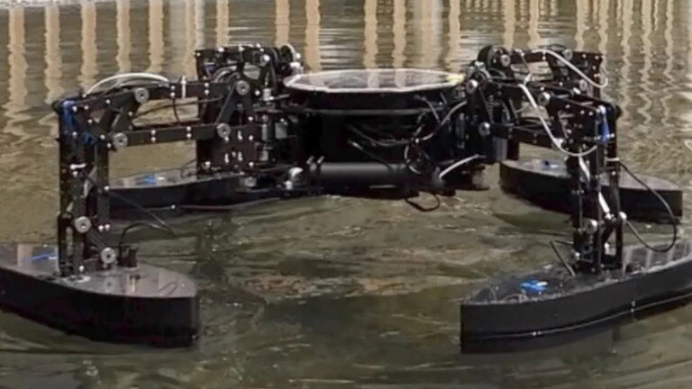 QuadBoat, il robot ispirato al ragno pescatore che salva in mare