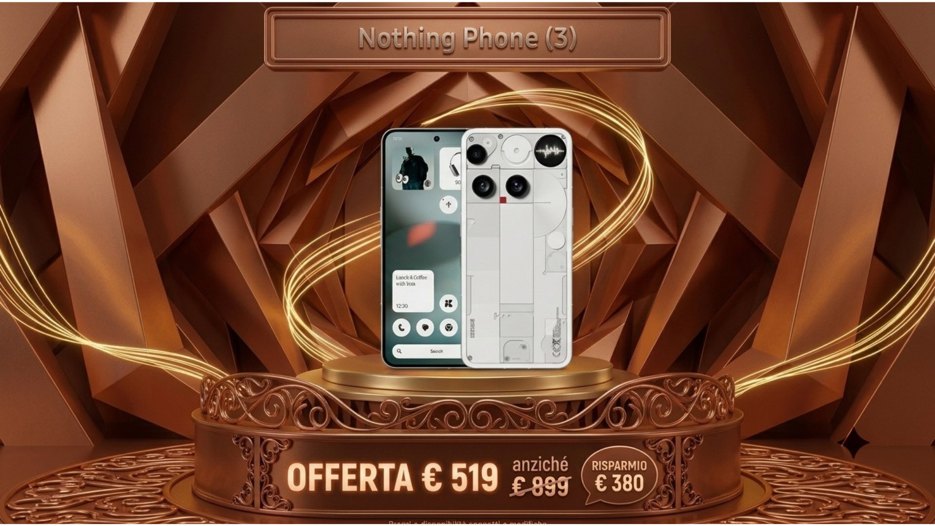 Nothing Phone (3) crolla a 519 euro su Amazon: sconto record Nothing Phone (3) crolla a 519 euro su Amazon: sconto record