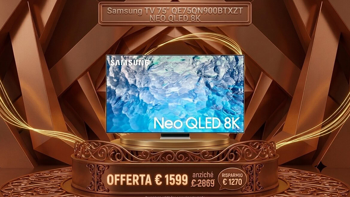 Samsung 8K da 75 pollici crolla del 44% su Amazon