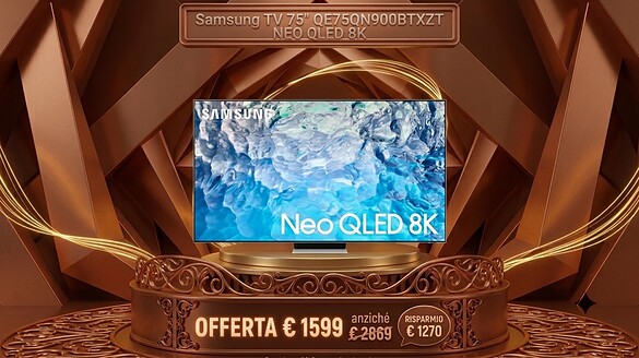 Samsung 8K da 75 pollici crolla del 44% su Amazon