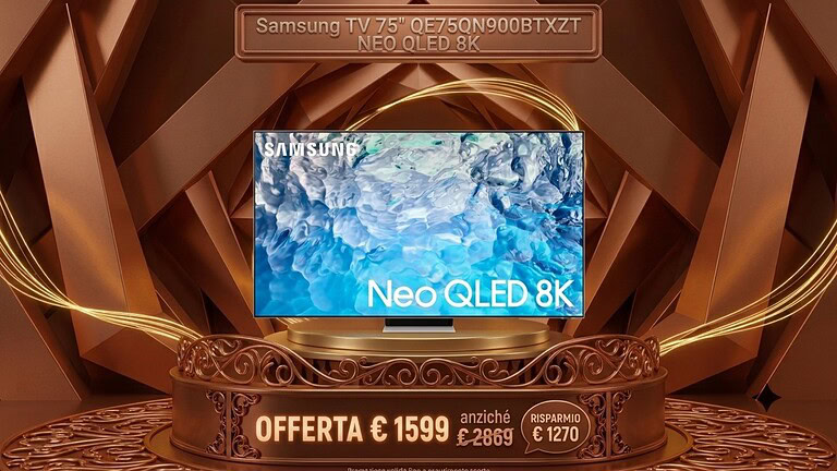 Samsung 8K da 75 pollici crolla del 44% su Amazon