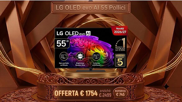 LG OLED evo AI G6S 55 pollici in offerta: 745€ di sconto