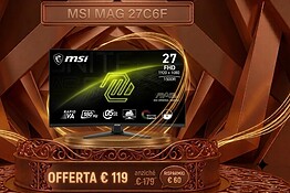 MSI MAG 27C6F in offerta: monitor gaming 180 Hz a 119€ su Amazon