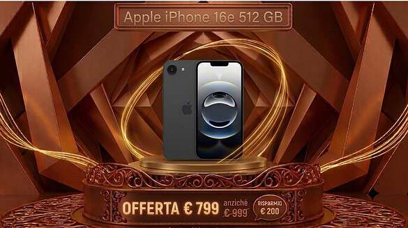 iPhone 16e da 512 GB al minimo storico su Amazon: -200 euro
