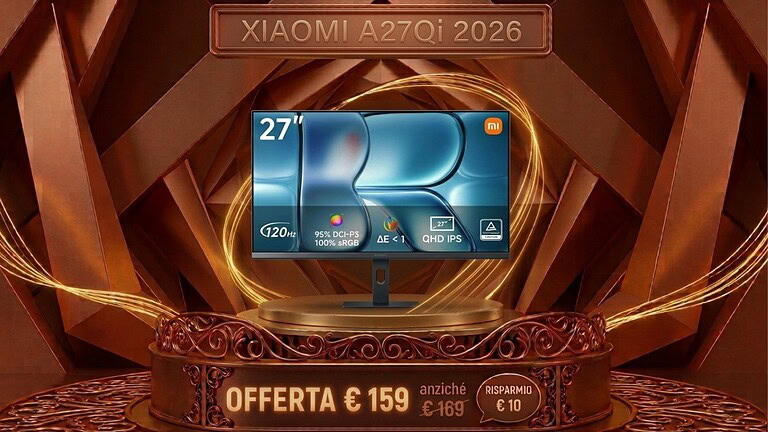 Xiaomi A27Qi 2026 in offerta su Amazon a meno di 160 euro