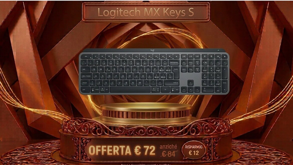 Logitech MX Keys S in offerta su Amazon a 72,24 euro